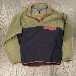 Patagonia Fleece Sweater Olive and Navy Vintage